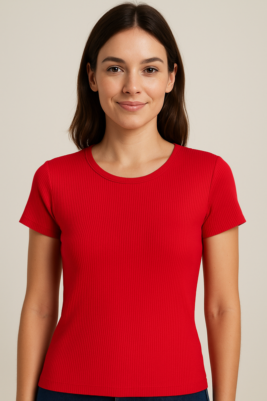 Camiseta en Rib fino