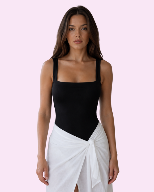Body strapless con tiras